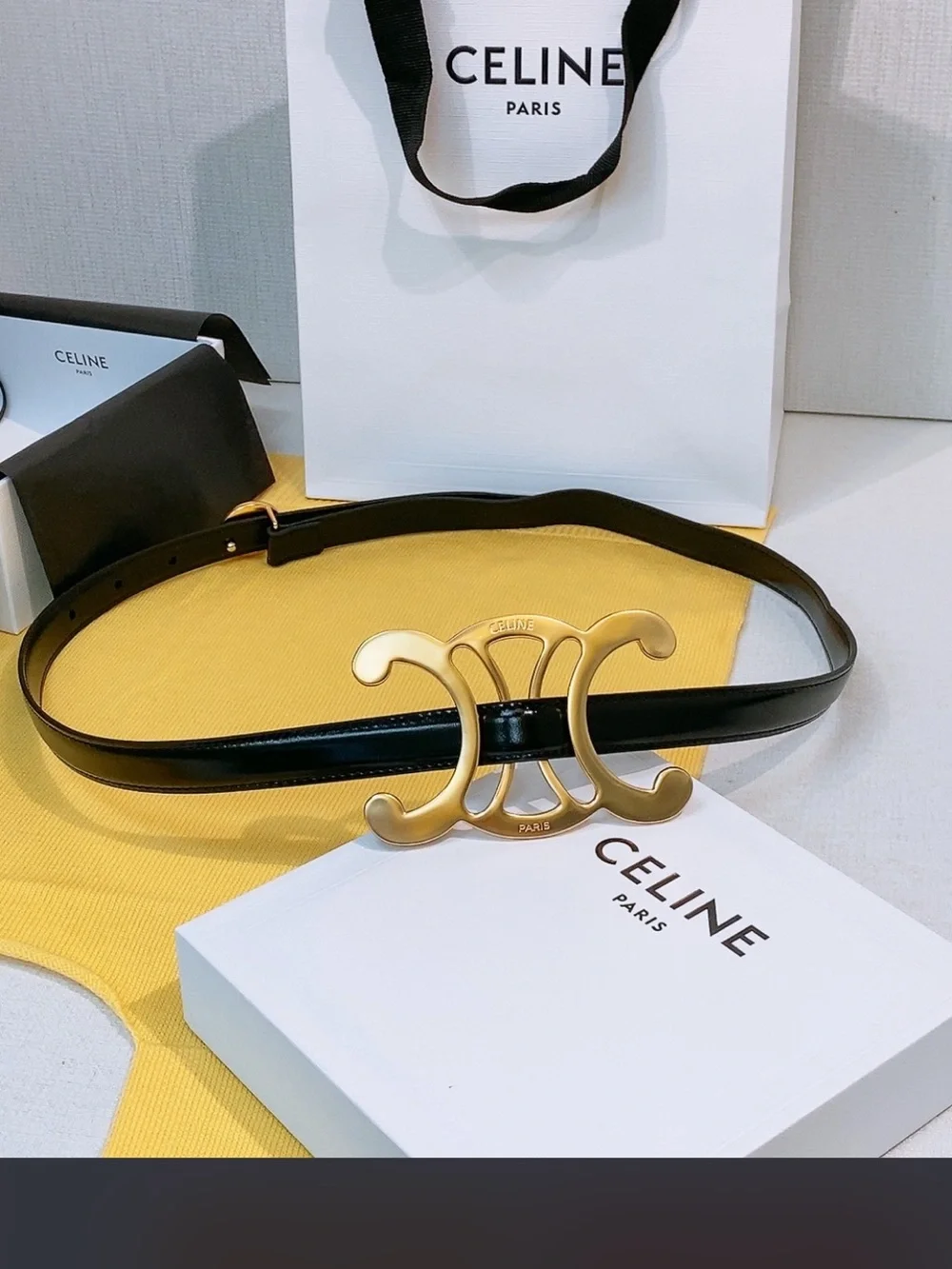 Celine. Arc de Triomphe. Multiple Hardware Interchangeable Belt